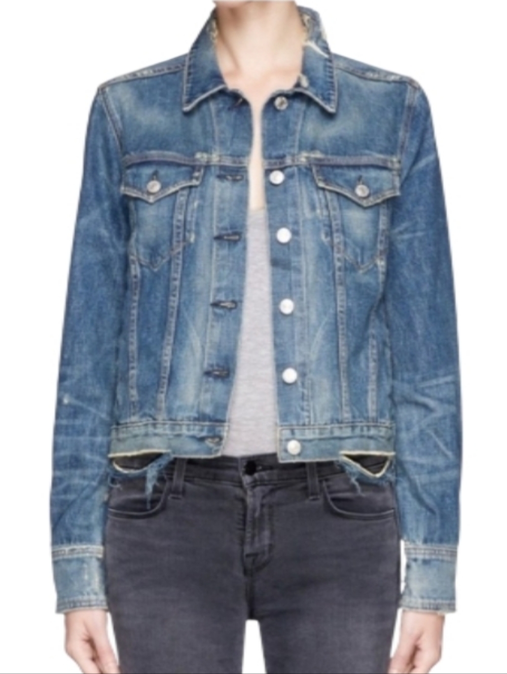 Rag & Bone Monterey Distressed Denim Jacket